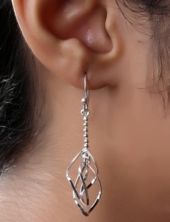 Twaksati Silver Petal Earring